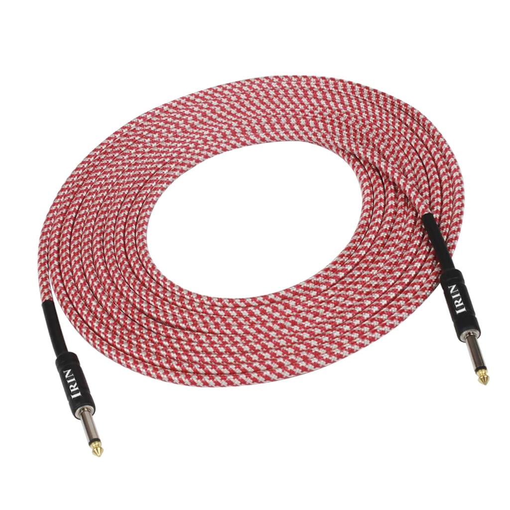LeeQinersw 6m Instrument Cable 1/4inch Amp Cord for Electric Guitar Bass Parts Pink
