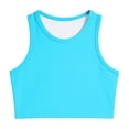 thumbnail image 3 of CAIVO Girls Shirts Athletic Tank Tops Breathable Workout Sleeveless Shirt For Play And Sports Comfortable Stretch Fit Youth Tee O-Neck Kids , Sky Blue, 3 of 3