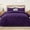Deep Purple, variant on Exclusivo Mezcla Ultrasonic Full Queen Quilt Set, 3-Piece Lightweight Bedspreads Modern Striped Coverlet, Deep Purple