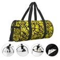 thumbnail image 5 of Easygdp Yellow Butterflies Travel Bag, Camping, Weekend, Carry On Overnight Duffel Bag with Shoulder Strap, 5 of 8