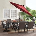 thumbnail image 3 of (2 pack) Better Homes & Gardens 9ft Red Solid Print Round Tilting Crank Patio Umbrella, 3 of 7