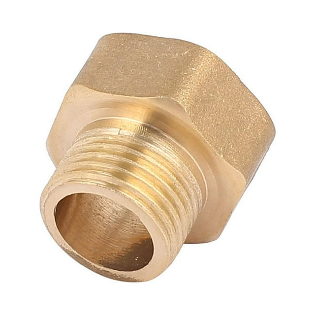 Conector reductor hexagonal de latón hembra G3/4 a macho G1/2