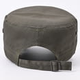 thumbnail image 6 of Prolriy Military Hat Cadet Hats for Men, Mens Fashion Casual Stereoscopic Embroidery Cotton Flat Top Sunshade Washing Hat Hiking Hat Hat Army Hat Army Green, 6 of 6