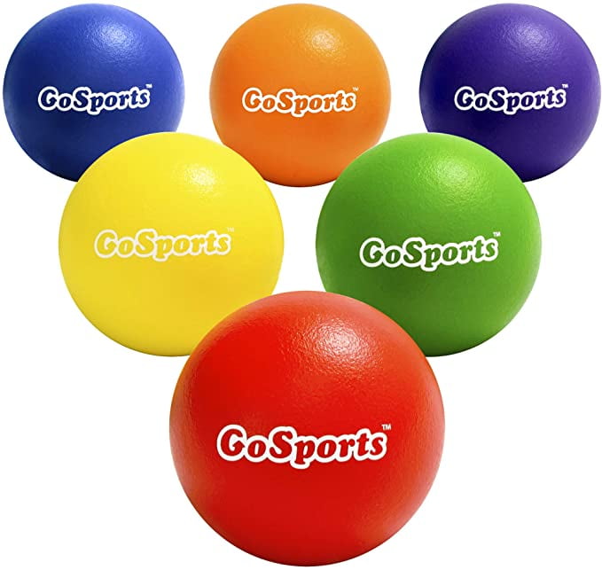 GoSports Super Soft Surface Dodgeballs STING FREE for Kids and Adults Play 