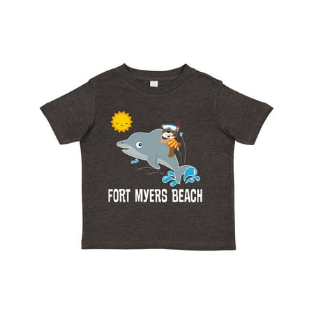 

Inktastic Fort Myers Beach Florida Dolphin Gift Toddler Boy or Toddler Girl T-Shirt