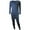 Navy, variant on Men's Thermal Base Layer Long Johns Cotton Blend Top And Bottom Set (2XL, Ash)