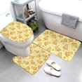 thumbnail image 3 of Bathroom Rugs Sets 3 Piece - Delicious Cheese Absorbent Non Slip Bath Mats, U-Shape Toilet Lid Cover, Contour Mat, Soft Washable Shower Mats Bath Rug Mat for Bathroom Tub Toilet, 3 of 7