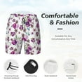 thumbnail image 5 of Fotbe Violets Flowers Men’s Swim Trunks Quick Dry Swim Shorts Board Shorts with Mesh Lining-Small, 5 of 9
