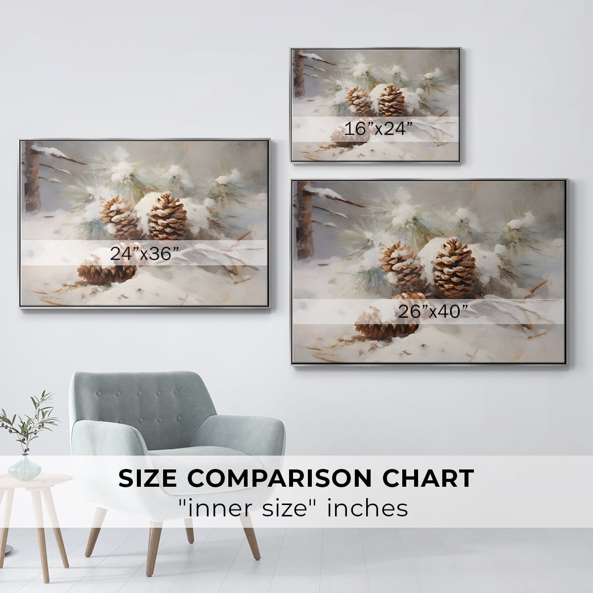 Vintage Landscape-CLXIX By Wexford Home Framed in Silver Wood Gallery Wrapped Canvas 17 in. x 25 in.