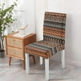 thumbnail image 4 of Boho Style Dining Chair Covers Set of 4, Washable Stretch Slipcovers Featuring Earthy Aesthetic Retro Patterns, Removable Polyester Protectors for Nordic Style Kitchen or Rustic Home Decor, 4 of 7