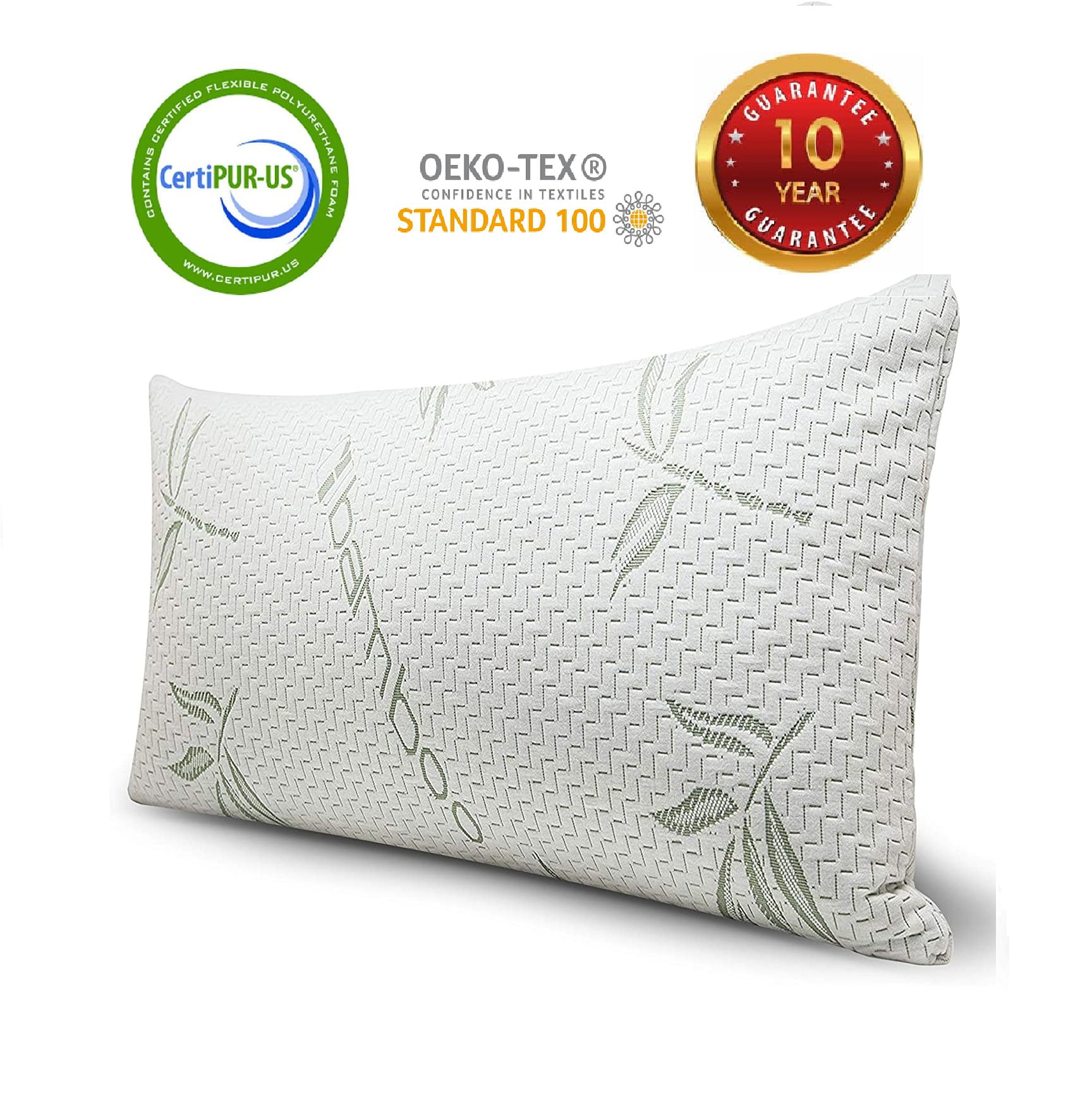 Cool Home Goods Queen Size Bamboo Pillow Shredded Memory Foam Adjustable Pillow With Hypoallergenic Antibacterial Removable Washable Bamboo Rayon Zipper Cover 1 Pack Queen Walmart Com Walmart Com