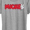 thumbnail image 3 of Disney - Mickey Red Hand Peace Sign - Women's Short Sleeve Graphic T-Shirt, 3 of 5