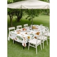 thumbnail image 4 of Outdoor Tablecloth with Umbrella Hole for Patio/Picnic/Party/Camping, Yellow Spring Floral Waterproof Table Cloth Rectangle Table Cover Washable, Flowers Leaves Elegant Pastoral (54"x 80"), 4 of 8