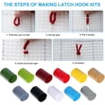 thumbnail image 4 of Latch Hook Complete Cushion Cover Kit, DIY Latch Hook Kits for Adults Carpet Cushion Crocheting Pillowcase Rug Sewing Craft Kit Creative Gift for Home Sofa Furniture 43×43cm/17*17in, 4 of 6