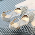 thumbnail image 6 of Splozh Flower Girl Shoes for Wedding Girls High Heels Dress Shoes Party Wedding Church Mary Janes Princess Shoes Silver,US 2.5, 6 of 6