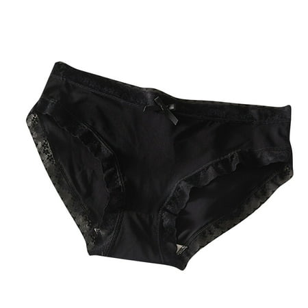Yuzhih Panties for Women Seamless Thin Lace Trim Underwear Soft Comfy Cute Panty Stretchy Full Coverage Underpants