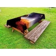 thumbnail image 1 of Galaxy Outdoor Tablecloth, Solar Sky Nebula Orbit Comet Horizon System Earth and Cosmos Fantasy Image, Decorative Washable Fabric Picnic Table Cloth, 58 X 84 Inches,Purple Dark Orange, by Ambesonne, 1 of 2
