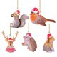 thumbnail image 4 of 1 pieza de bonito colgante de decoración navideña de alce, pájaro, conejo, ardilla y erizo, acrílico 2D, interesante adorno colgante para árbol de Navidad, 4 of 5