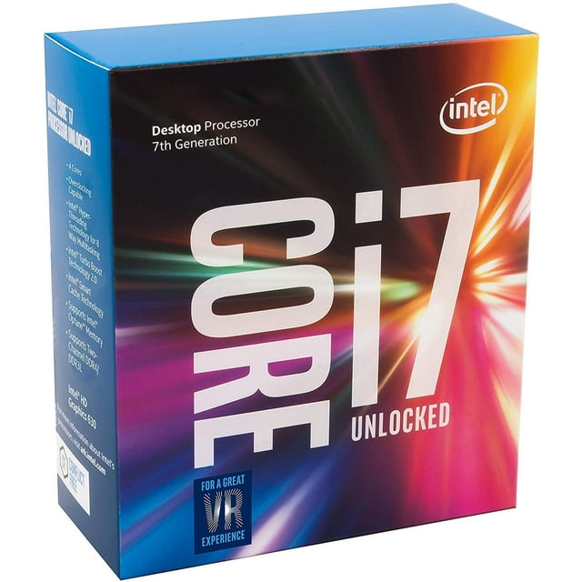 Procesador de escritorio Intel Core i7-7700K 4 núcleos hasta 4,5 GHz Desbloqueado LGA 1151 Serie 100/200 91W