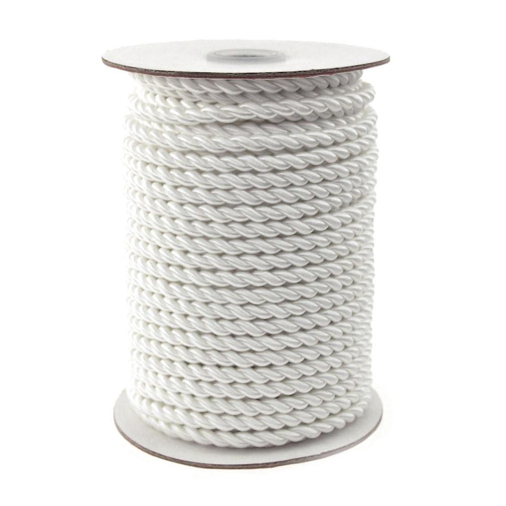 Pastel Twisted Cord Rope 2 Ply, 6mm, 25 Yards, White - Walmart.com