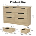 thumbnail image 2 of Kselythan 7 Drawers Dresser for Bedroom,Modern Double Dresser Organizer with Embedded Handles Design,Wooden Chest of Drawers,Storage Dressers Organizer for Living Room,Nursery,Hallway, 2 of 7