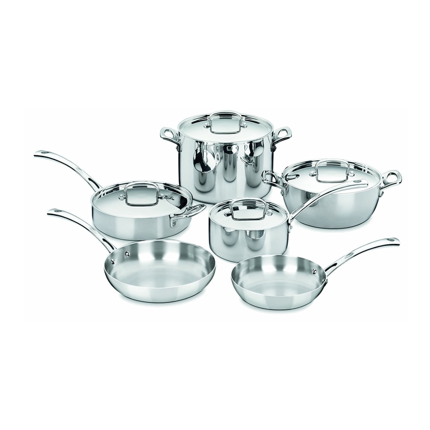 Goodful 12-Piece Classic Stainless Steel Cookware Set with Tri-Ply