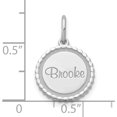 thumbnail image 2 of 10K White Gold Scalloped Round Disc With Name Charm (14 X 13) Made In United States 10xna107w, 2 of 5