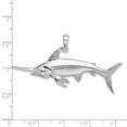 thumbnail image 5 of Auriga Fine Jewelry 925 Sterling Silver Rhodium-Plated Polished and Satin Swordfish Pendant (L-29 mm, W-54.5 mm), 5 of 6