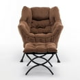 thumbnail image 3 of Accent Recliner Chair Upholstered In Soft Fabric With Matching Ottoman Perfect For Any Relaxing Space, 3 of 10