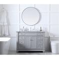 thumbnail image 6 of Elegant Decor Wesley 48" Steel and Solid Wood Single Bathroom Vanity Set in Gray, 6 of 8