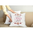 thumbnail image 2 of Ambesonne Live Laugh Love Throw Pillow Cover 2 Pack, Teacup Cookies, 16", Multicolor, 2 of 7