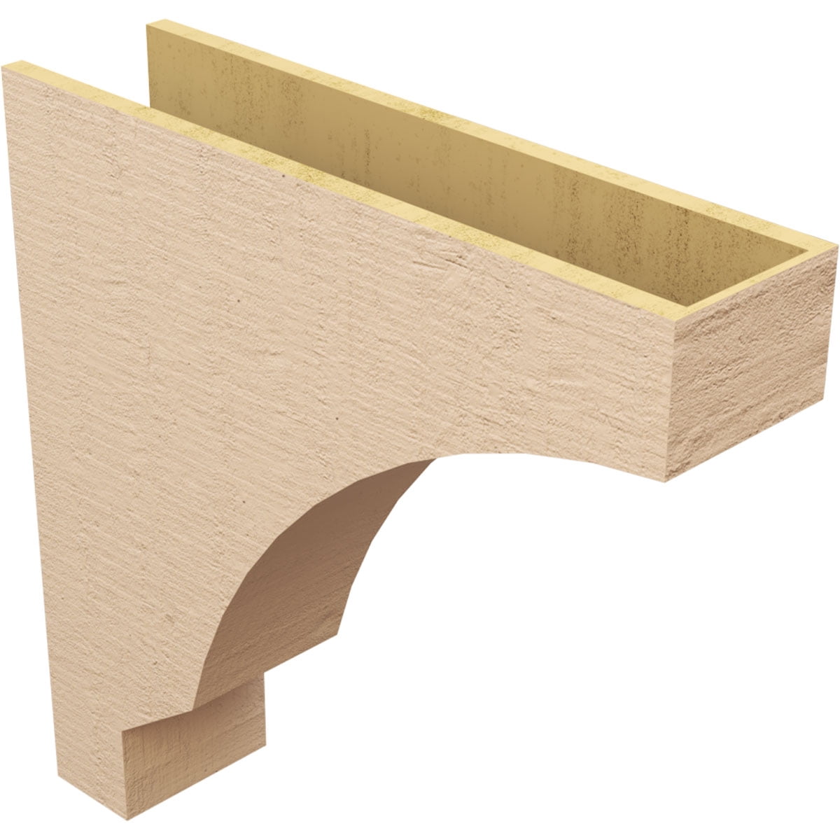8"W x 32"D x 32"H Thin Moab Rough Cedar Woodgrain TimberThane Corbel, Primed Tan