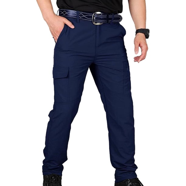 JEShifangjiusu Pantalones cargo elásticos para hombre, pantalones casuales, pantalones deportivos, pantalones sueltos para senderismo, pantalones para uso al aire libre con bolsillos