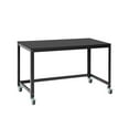 thumbnail image 2 of YYAo Writing Desk, Home Computer Desk,48 Inch Mobile Computer Workstation with 4 Smooth Casters-Black, 2 of 6