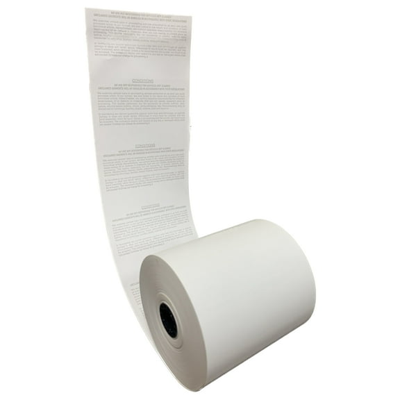 Dry Cleaners Thermal Rolls White w/Back Print 3 1/8" x 160' 80gsm 50 Rolls Made in USA