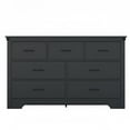 thumbnail image 2 of Modern 7-Drawer Dresser with Anti-Tipping Device & Storage Organizer - Black, 2 of 11