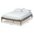 thumbnail image 5 of Baxton Studio Laure French Bohemian Weathered Grey Oak Finished Wood Queen Size Platform Bed Frame, 5 of 9
