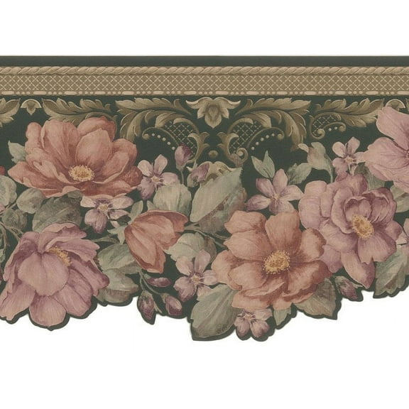 Brewster Home Fashions 15' x 8'' Floral Border Wallpaper
