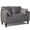 Grey, variant on S-HOME 48 Inch Corduroy Loveseat Couch With Side Storage Pocket For Living Room Apartment Office Or Dorm , Beige