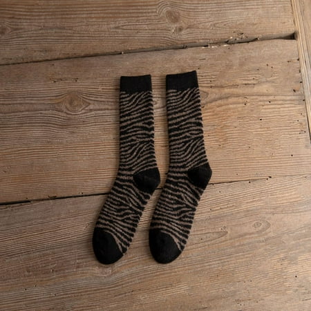 

Unique Temperament Stripes Solid Colors Fashion Design Women Socks Wool Socks Mid-calf socks Korean Style Hosiery KHAKI&BROWN