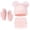 Pink, variant on YUANxueke Boys Girls Winter Outdoor 3 Piece Sets Warm Pompom Beanie Hat & Fleece Thick Neck Warmer & Gloves Windproof Thermal Outwear