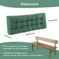 thumbnail image 2 of Bench Cushion for Indoor Furniture 48 x 19 inch Rectangle Bench Seat Cushion for Bay Window Entryway Bench Thick Textured Chair Cushion with Non-Slip Backing 1 Pack, Green, 2 of 14