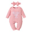 thumbnail image 3 of ibiyuan Toddler Clothes Outfits Toddler One Piece Playsuit, Letter Print Long Sleeve Romper Jumpsuit Casual Daily Outfit, 3 of 6