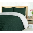 thumbnail image 5 of Ambesonne Abstract Duvet Cover Sets, Rhombus Design Squares, 2-King, Charcoal Grey Jade Green, 5 of 7