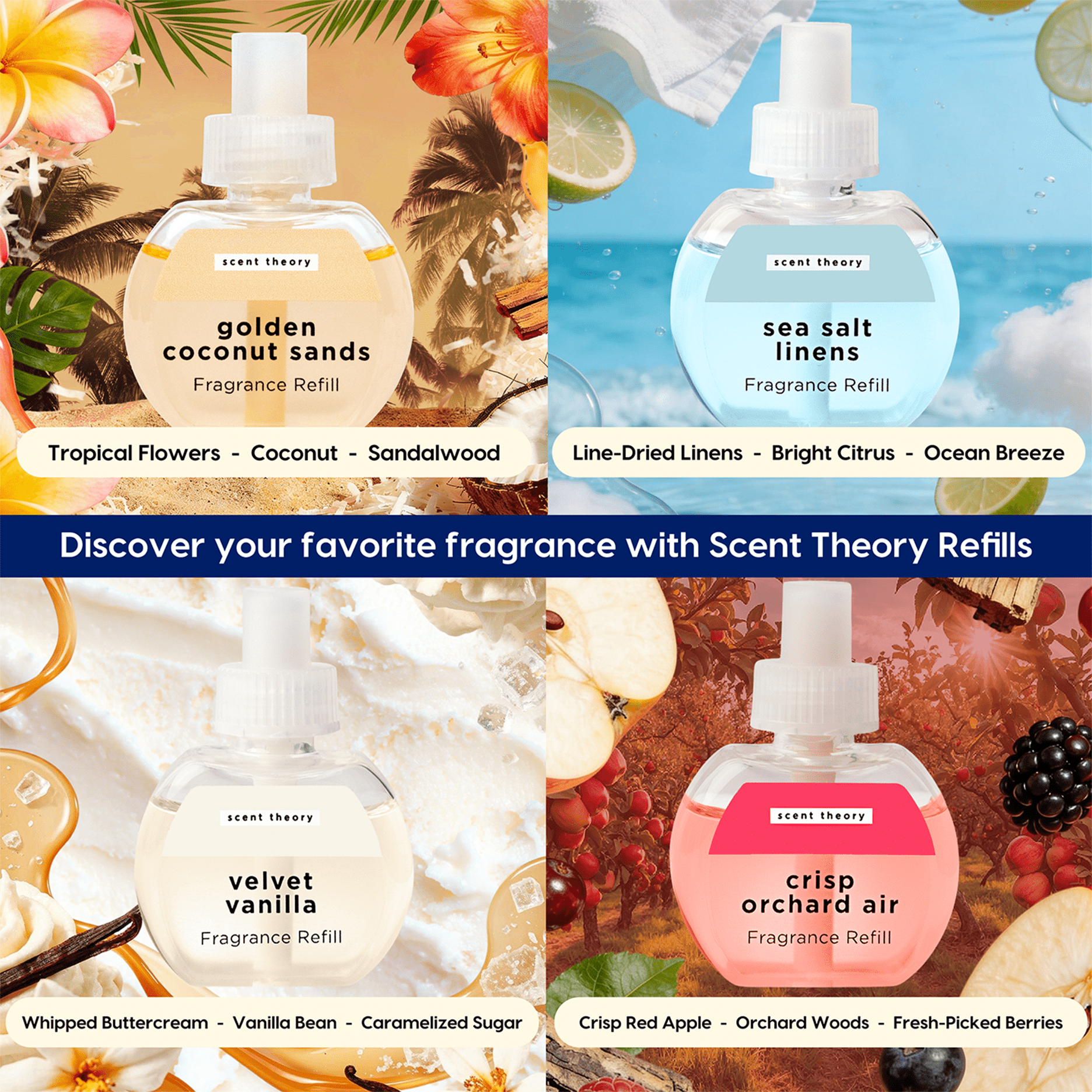 Scent Theory Fragrance Diffuser Starter Kit, Velvet Vanilla