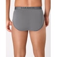 thumbnail image 2 of Hanes Ultimate Men's Underwear Briefs Pack - 4-Pack - Cotton-Stretch - Moisture-Wicking Black/Blue/Gray L, 2 of 8