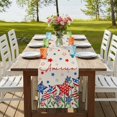 thumbnail image 4 of Table Runners 90 Inches Long Dress Scarves, Independence Day Farmhouse Coffee/Dining/Kitchen Table Runner for Living Room, 4th of July Striped Stars Patriotic Burlap 13x90 Inch, 4 of 9