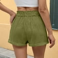 thumbnail image 2 of Juslio Women's Shorts Drawstring Pockets Loose Comfy Cotton Linen Solid Casual Shorts Women, 2 of 8