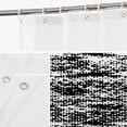 thumbnail image 4 of Black and White Decor Shower Curtain,Retro Abstract Weave Bathroom Decor Polyester Fiber Plastic Rings Quick-Drying Waterproof for Bathroom 60"W x 72"L (Pack of 1), 4 of 6
