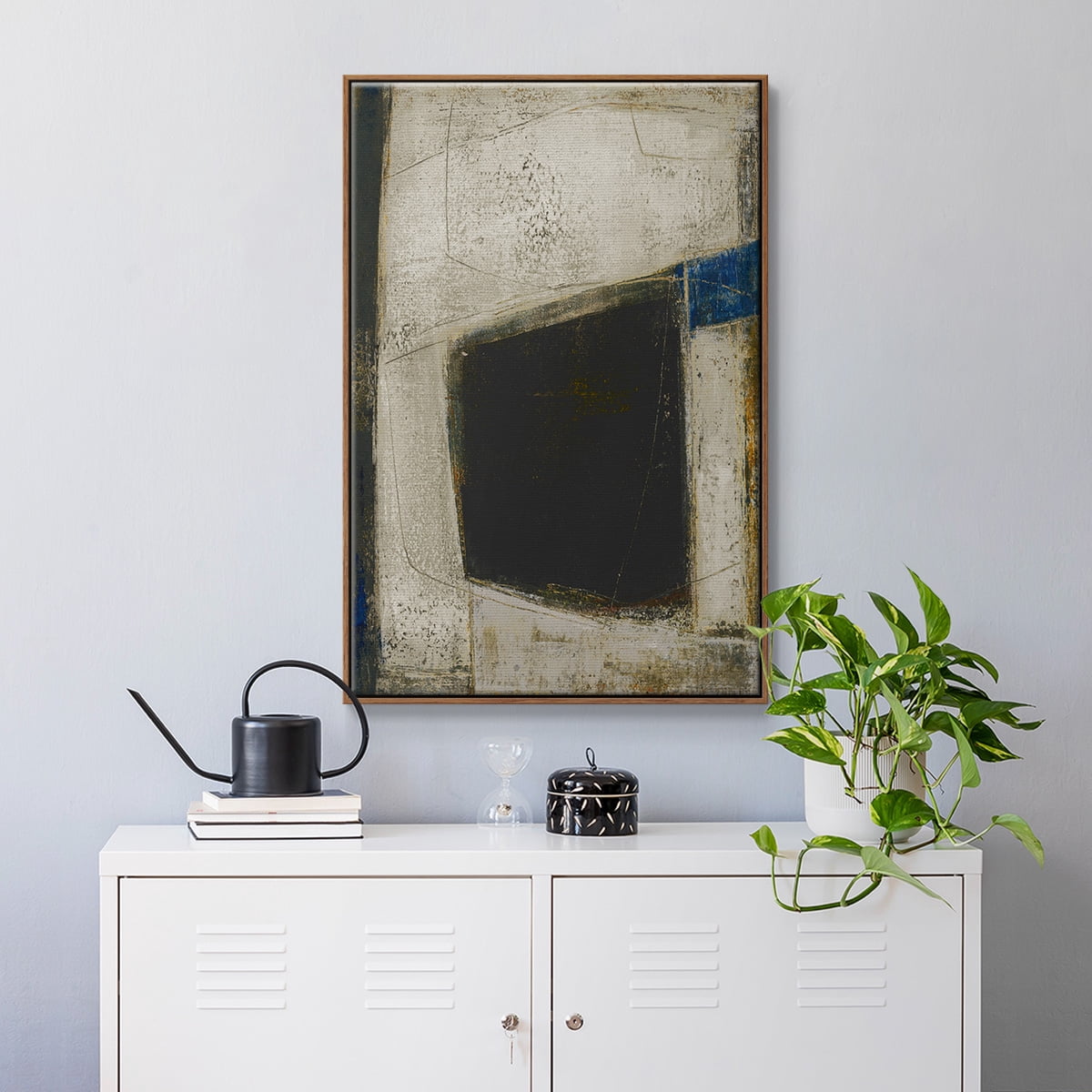 Policy of Truth II Framed Premium Gallery Wrapped Canvas - Ready to Hang - 25 x 37 - Walnut Floating Frame